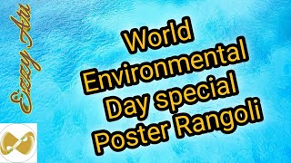 World environmental day 2021 Competition Rangoli || Poster Rangoli on environmental day #short