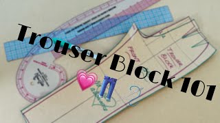 Trouser Block 101 - Create a Trouser Pattern to Your Measurements! Beginner Pattern Drafting 💗👖