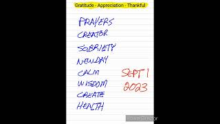 Gratitude list - ON AWAKING