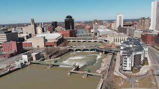 Free Stock Footage - Drone Shot City Skyline (Rochester)