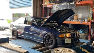 600HP Turbo LS E36 hits the dyno (+doughnuts)