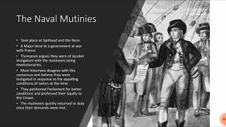 A level history Naval Mutinies, United Irishmen, and the London Corrosponsing Society