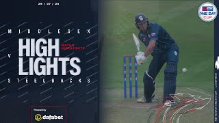 Career Best For Miller | Middlesex vs Steelbacks | Metro Bank One Day Cup Highlights