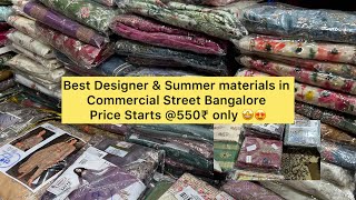 Best Designer Dress Materials in Commercial Street, Bangalore | @khushbushetty #dressmaterials