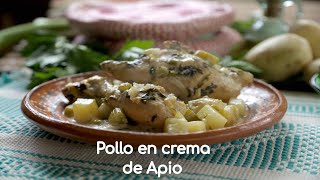 Pollo en crema de apio