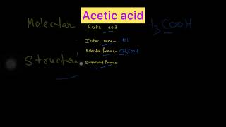 Acetic acid | #shorts