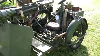 Matchless and Vickers machine gun Motorbike and sidecar from 1916-17