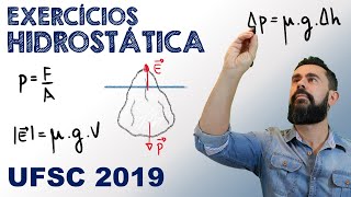 UFSC 2019 - Exercício de Hidrostática - Princípio de Pascal