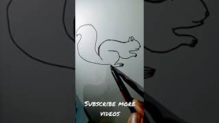 Squirrel 🐿️ Drawing || गिलहरी का चित्र || gilhari ka chitra || gilhari drawing #shorts