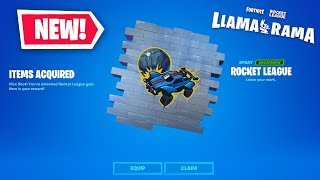 HOW TO GET THE ROCKET LEAGUE SPRAY IN FORTNITE! (LLAMA-RAMA Challenges)