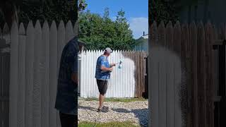 Pretreating with a foam cannon #satisfyingpressurewashing #foamcannon