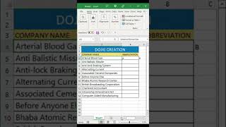 Abbreviation In Excel | Create Abbreviation List In Excel 365 | Dojki Creation