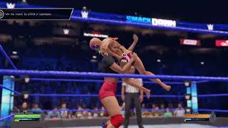 WWE 2K22: MyRise Barbara Sexteen vs Lacey Evans for The Smackdown Women’s Championship