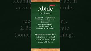 Pronounce ABIDEthe right way #shorts #shortsvideo #pronunciation #english #Abide #viral