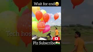 🎈Flying in air using hydrogen😂😂@MR. INDIAN HACKER  @Crazy XYZ  @MrBeast  #shorts #trending