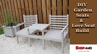 Make outdoor Garden Seats And A Love Seat/ DIY Build