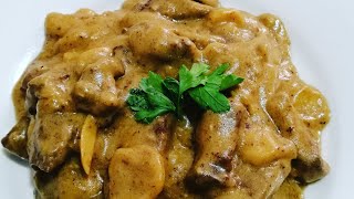 CREAMY BEEF AND MUSHROOMS/ HOW TO MAKE BEEF AND MUSHROOMS QUICK AND EASY WAY HOME MADE