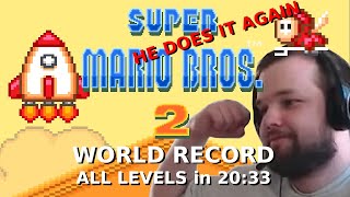 ALL LEVELS Speedrun in 20:33 • Super Mario Bros. 2 (SNES) [FORMER WORLD RECORD]