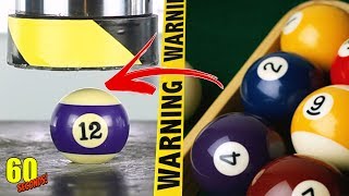 ◄ 60 초 ► 실험 유압 프레스 VS 당구 공 | Billiard Ball (60 Seconds!)