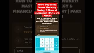 How to Stop Losing Money: Mastering Strategy & Financial Management | Part 3 of 5 | MemeFi