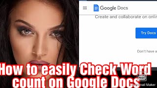 How to easily Check Word count on Google Docs