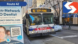 SEPTA - Ride Aboard 2005 New Flyer D40LF #8008 on Route 42 to 61st & Pine (part 2)