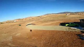 Taking a break in shed-building to Paramotor from the back yard.