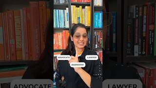 Lawyer vs Barrister vs Advocate l know this difference #shorts #reels #viral #trending #law