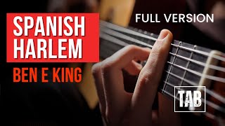 Spanish Harlem -  Ben E King - Super Easy Fingerstyle Guitar Tutorial TAB