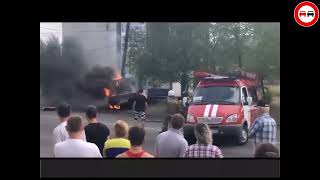 Жесть! Подборка Аварий на дороге и ДТП с пожаром.