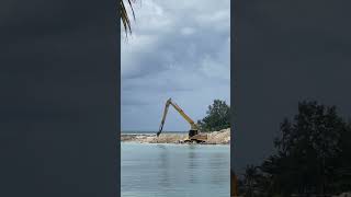 excavator on beach | #constructionequipment #excavator #automobile #jcb  #construction