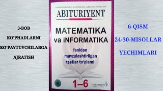 3-Bob.  Algebraik ifodalar 19. Ko'phadlarni ko'paytuvchilarga ajratish. Kvadrat uchxadni chiziqli...