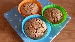 Queques de amêndoa e noz (sem glúten e lactose) /Almond and walnut muffins (gluten and lactose free)