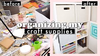 ORGANIZING MY CRAFT ROOM SUPPLIES || Actually Alli