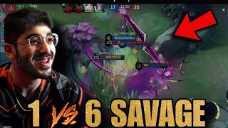 MOBAZANE CRAZY ALPHA 1V6 SAVAGE AGAINST PH🇵🇭 PRO PLAYER