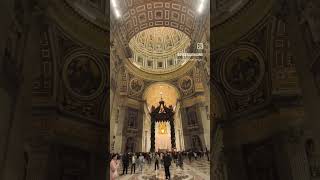 LA BASÍLICA DE SAN PEDRO en el interior es una MARAVILLA 🇮🇹🤌🏼 #Rome #roma