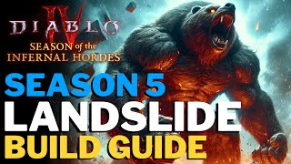 Diablo 4 - LANDSLIDE Druid Build Guide! Delete Tormented Bosses! // Rockfall (Season 5)