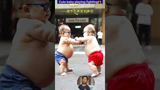 Cute baby playing fighting🤼 #viralbaby #shorts #cute #trending #cutebaby