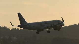 Vueling Airbus A320neo EC-NAJ landing at Zurich Airport