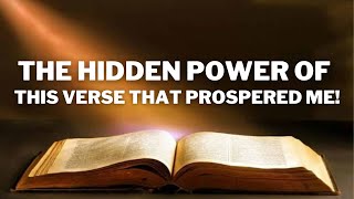 📖"THE KEY TO PROSPERITY I FOUND IN THIS VERSE"