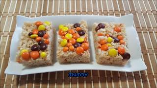 How I Make Rice Krispies Squares With Reese's Pieces