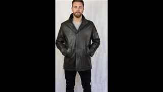 Men's Brown Nubuck Leather Coat - Detach Fleece Collar