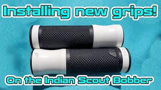 How to install Driven D3 handlebar grips on the Indian Scout Bobber