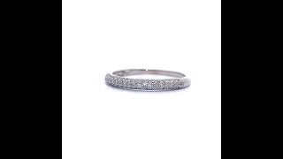 Micro Pavé Diamond Slender Stacking Ring in 14k White Gold