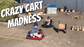 Razor Crazy Cart racing in the Carpark.Crazy Cart XL.Cart.Best electric ride on 2017