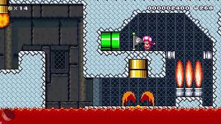 Mario Maker 2 - Boom Boom's Lava Fortress