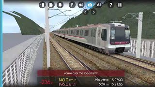 Hmmsim 2 港鐵東涌線 K-Train V616/V816 : 香港站 至 東涌西站 (全程, 部分站距較長的路段提速後) MTR Tung Chung Line