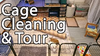 Rabbit Cage Cleaning Timelapse and Cage Tour - April 2022 - DIY Bunny Condo