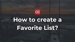 ch-aviation: How to create a Favorite List?