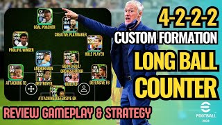 Auto Bantai Lawan!!! 4222 Custom Formation | Review Gameplay & Strategy | Long Ball Counter